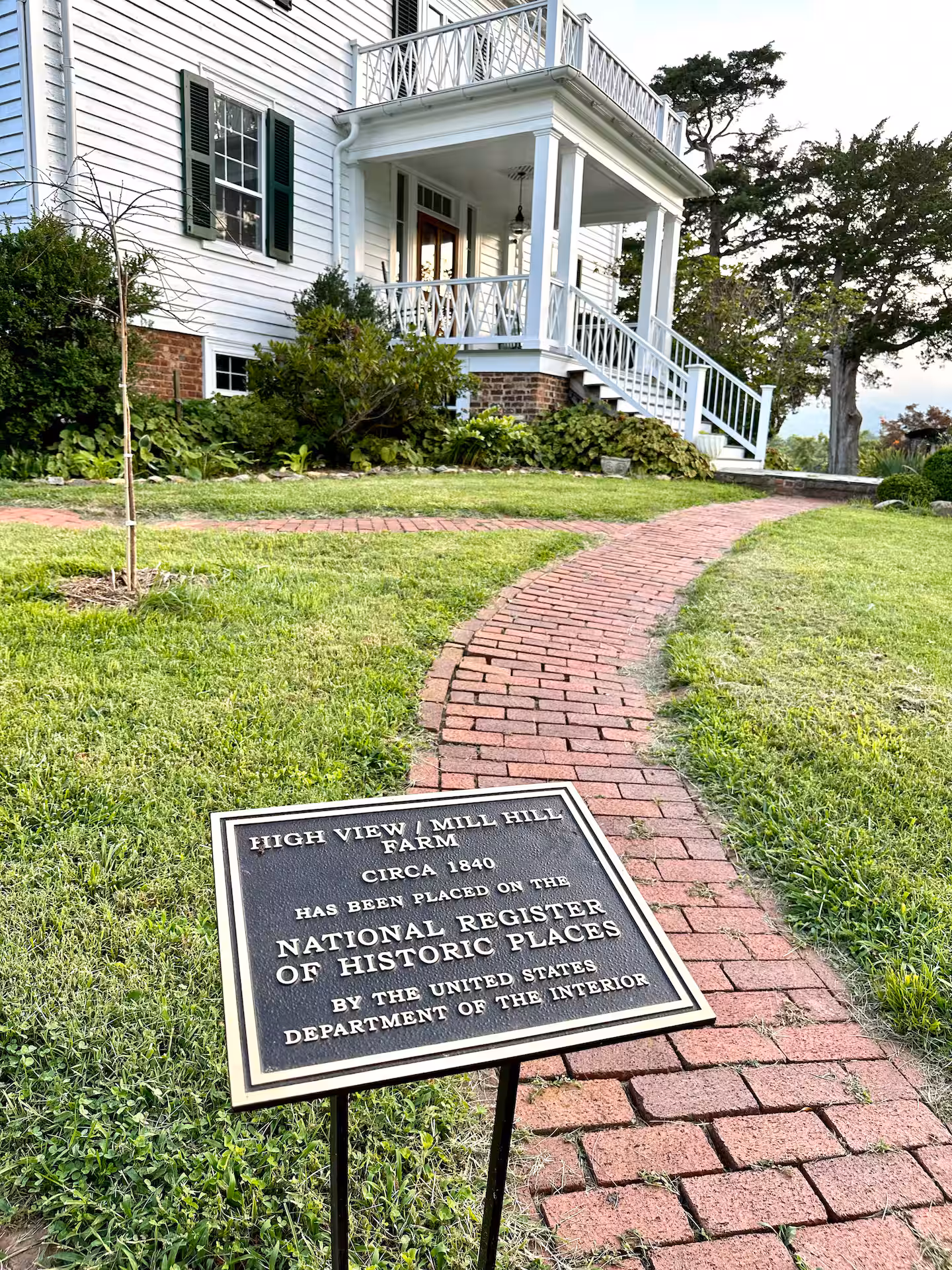 High View Farm Historic House in Fall Foliage