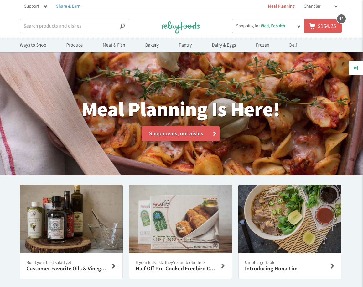 Relay Foods Website Homepage